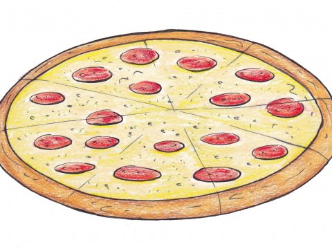 pizza, pitsa, flatbaka